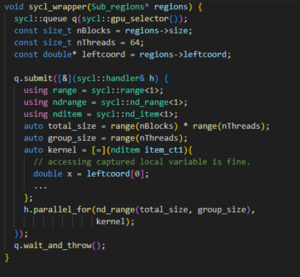 Corrected SYCL kernel example