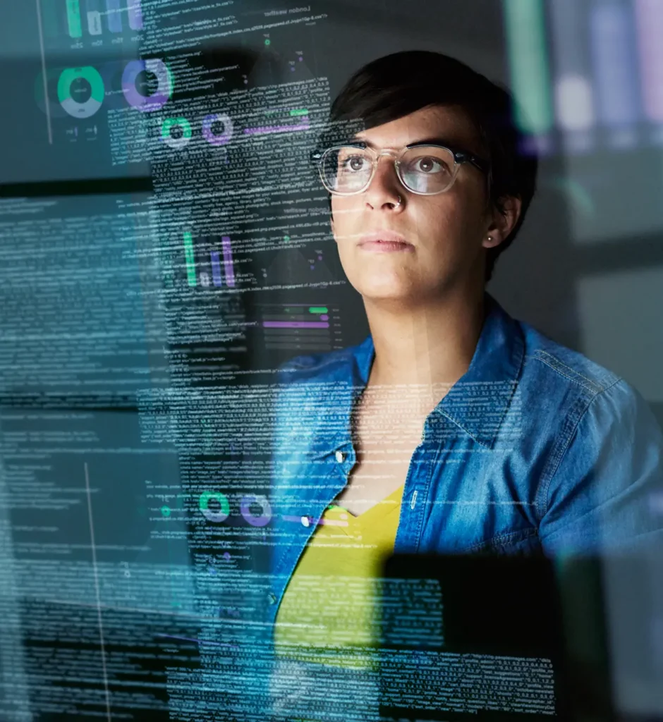 Coder concentrating